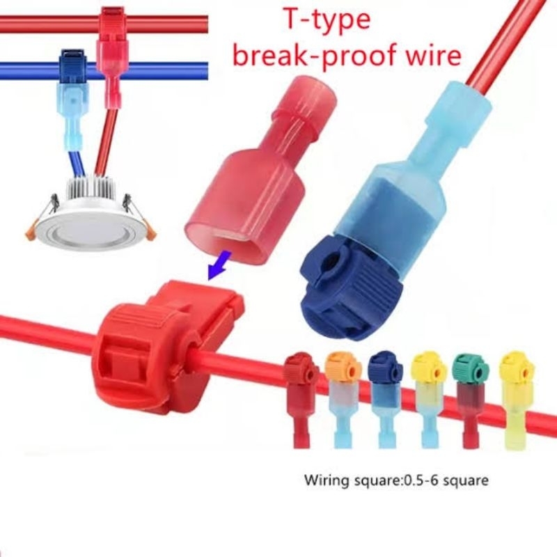 Konektor Sambung T Jumper Kabel Klip Terminal T Sambungan Kabel