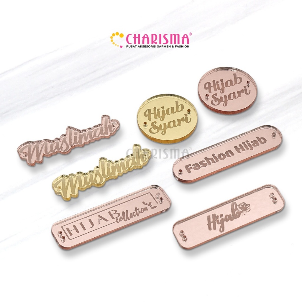 Charisma Label Plat Acriylic & Label Akrilik Aksesoris (Bisa Custom)