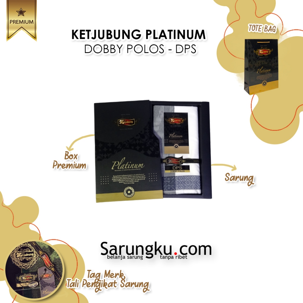 SARUNG KETJUBUNG PLATINUM DOBBY POLOS (DPS)