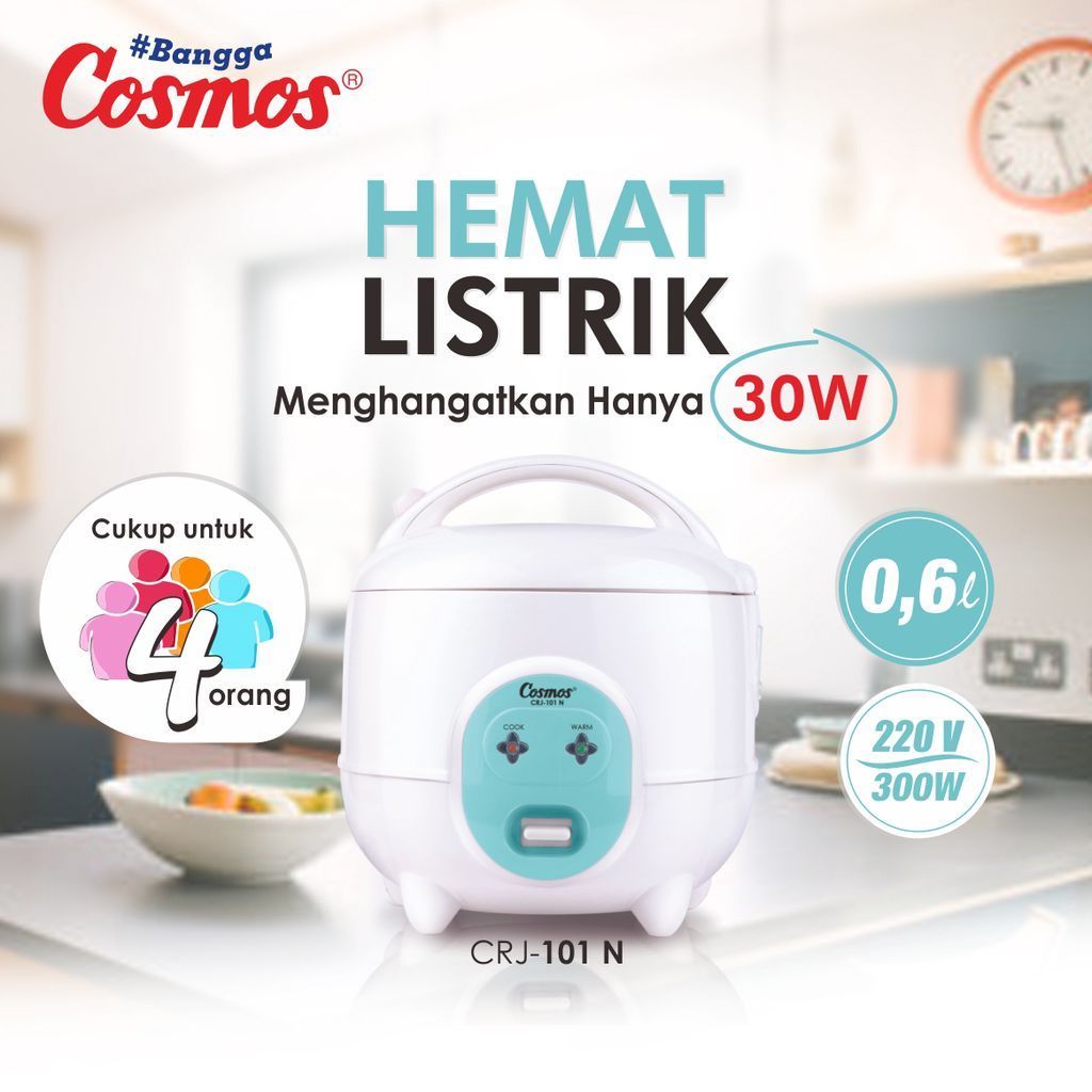COSMOS Rice Cooker CRJ 101 N - Penanak Nasi 0.6L Cosmos CRJ 101 N