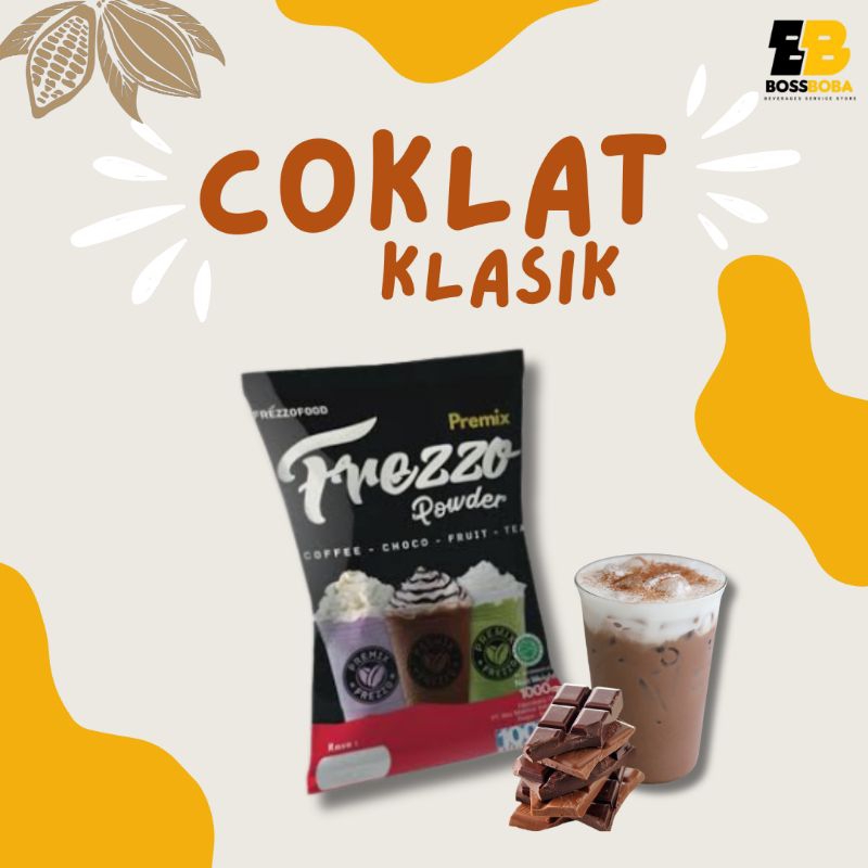 

Bubuk Minuman Rasa Coklat Classic Premix Frezzo Powder Drink 1kg/Minuman Kekinian Murah/Bossboba