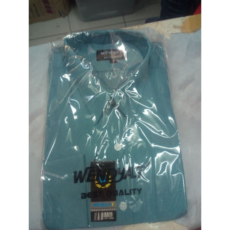 KEMEJA PRIA FORMAL WENDYAT BIRU WARDAH/KEMEJA POLOS LENGAN PANJANG