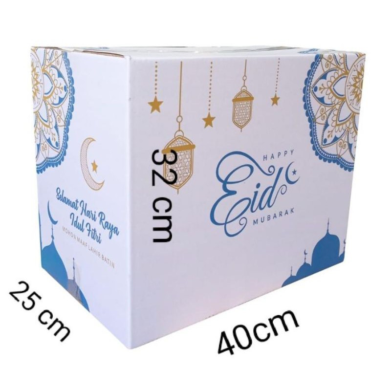 

kardus parcel bingkisan lebaran dus packaging hampers idul fitri box hantaran eid mubarak ukuran 40x25x32cm