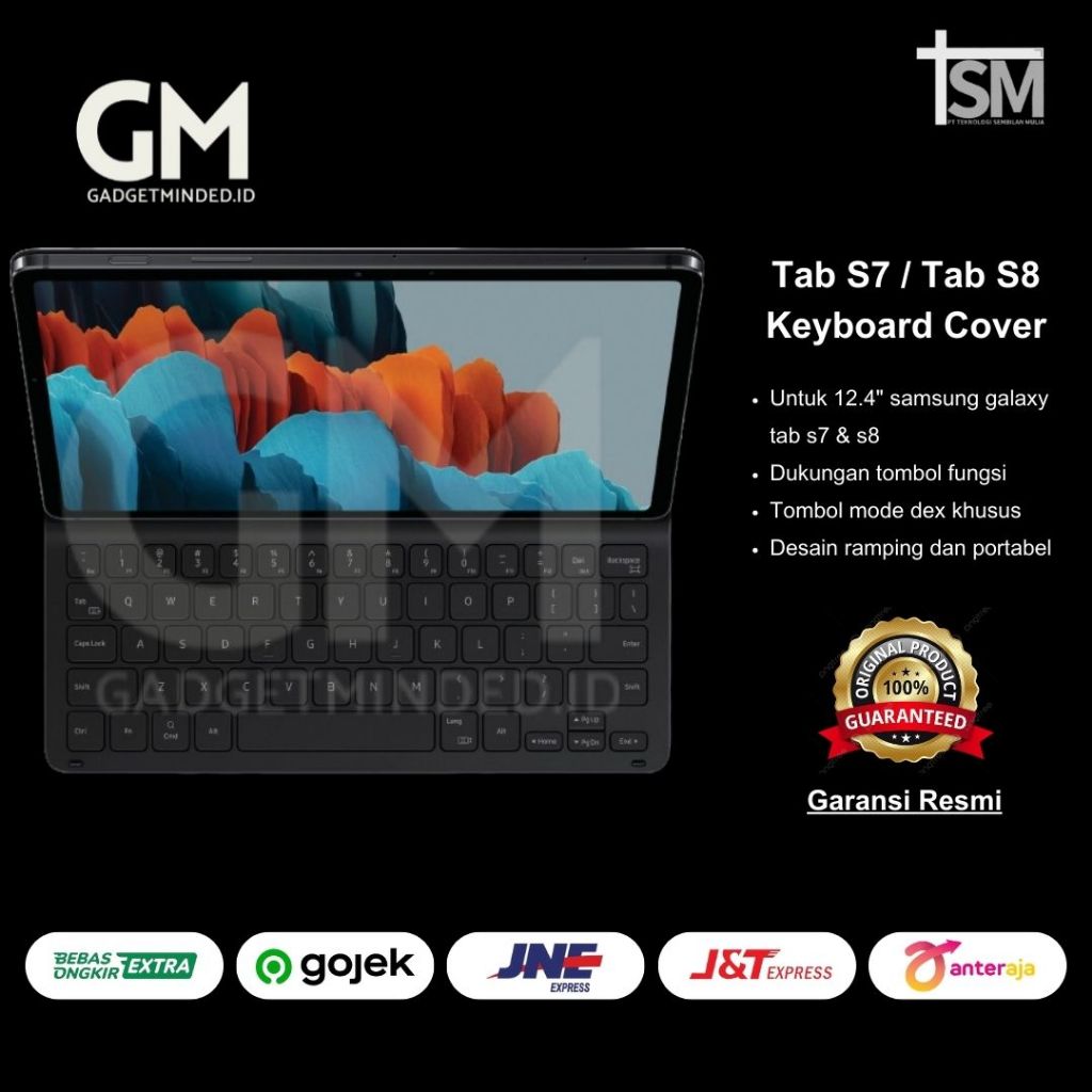 Samsung Tab S7 / Tab S8 Keyboard Cover [Garansi Indonesia]