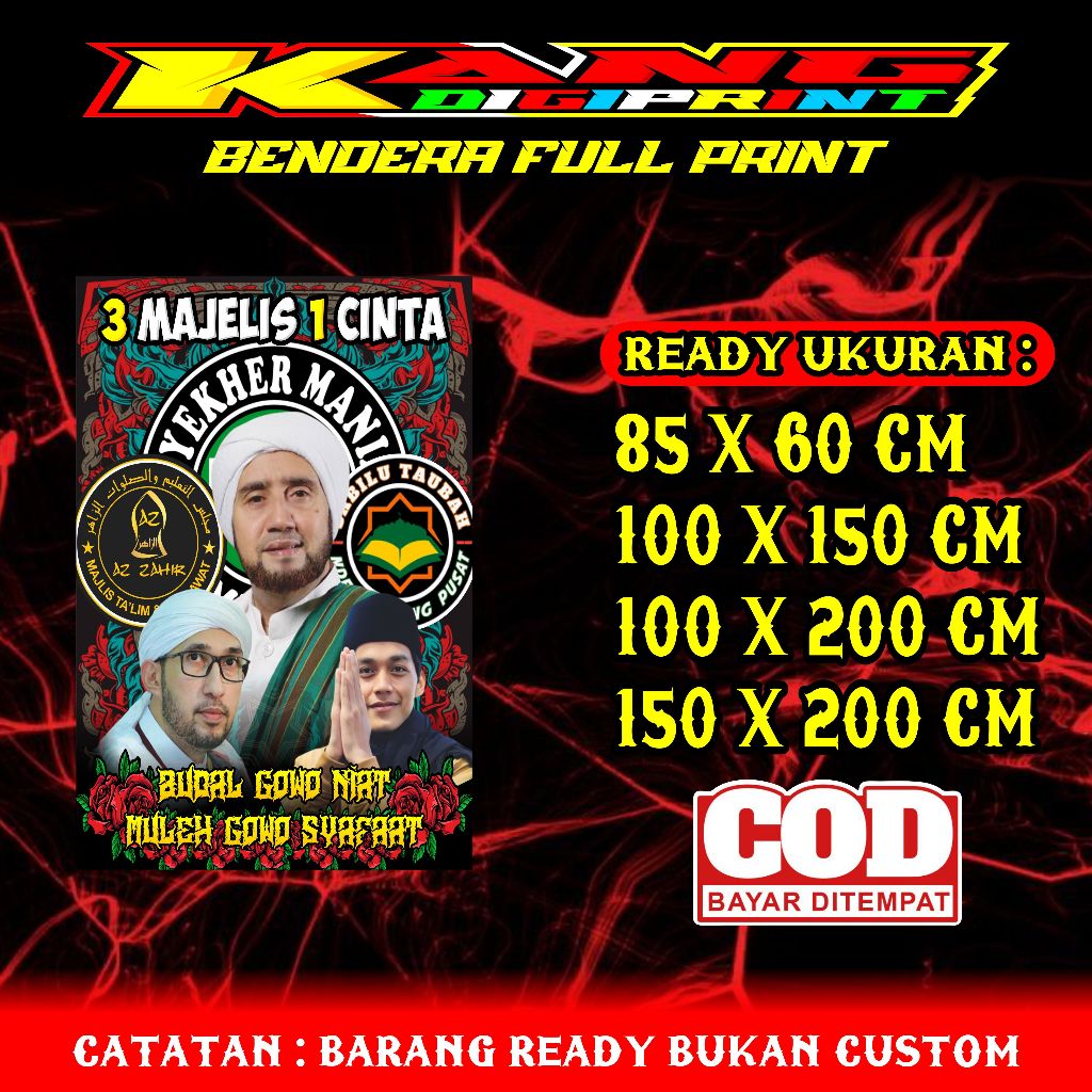 BENDERA SHOLAWAT 3 MAJELIS 1 CINTA