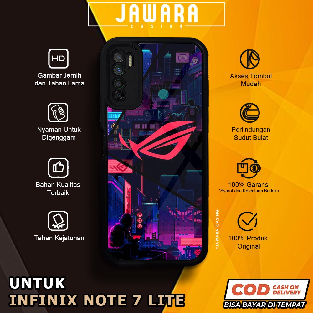 Case Infinix Note 7 Lite Casing Infinix Note 7 Lite [ROG1] Premium Glossy Case Hp Infinix Jawara Cas