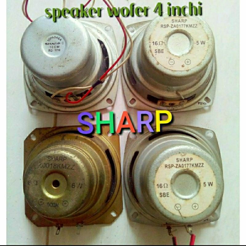speaker woofer 4 inch sharp bekas normal