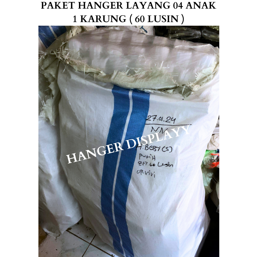 Paket Hanger Layang 04 Anak Setelan Baju Anak 1 Karung ( 60 Lusin ) Harga Grosir