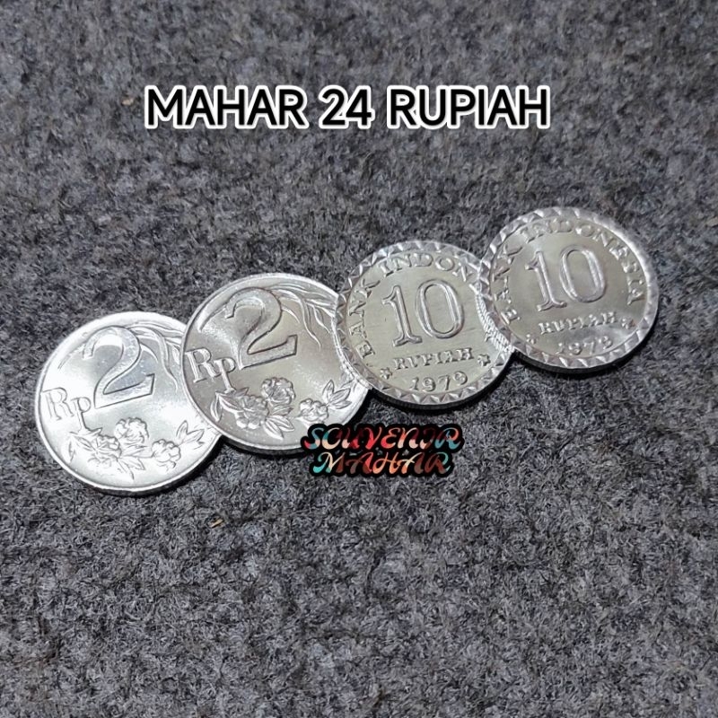 (Gress/Baru) Paket mahar uang kuno koin 24 rupiah asli