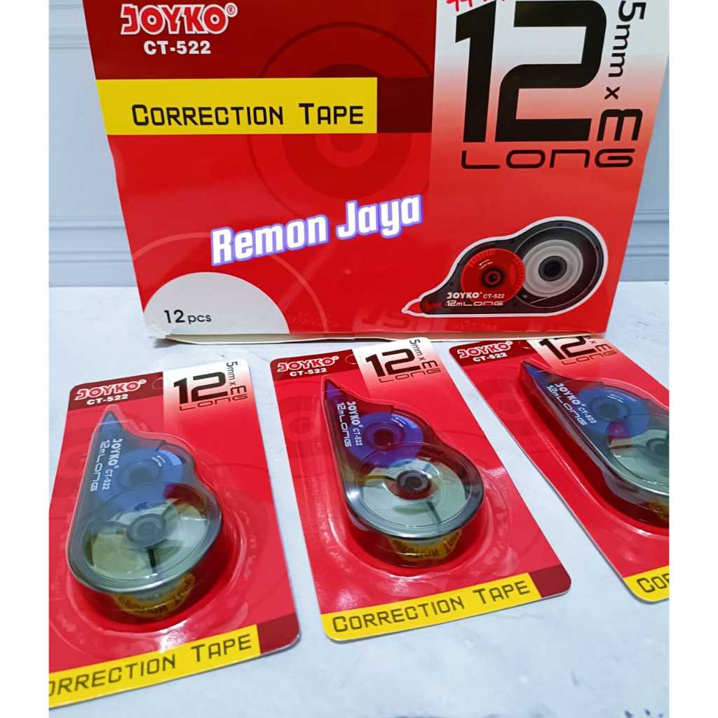 

(BISA COD) PROMO 1 Pcs Joyko Correction Tape / Pita Koreksi / Tip Ex / Tip X CT-522