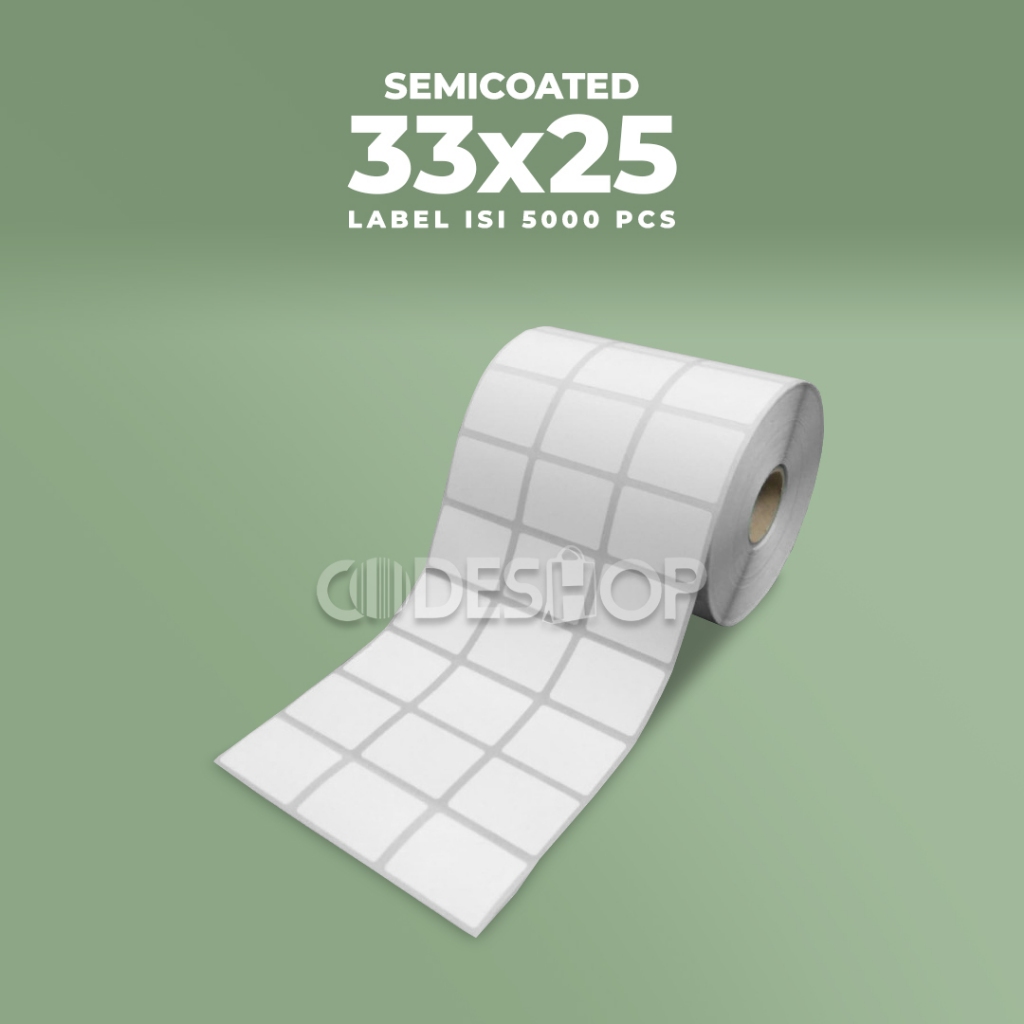 

Label Semicoated 33x25mm / 33x25 / 33 x 25 mm 3 Line isi 5000