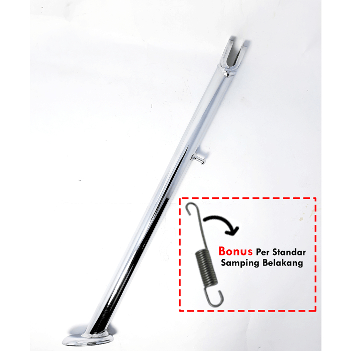 Standar Samping Trail / KLX New / KLX BF / KLX G Hardchroom Panjang Total 40 Cm Dudukan Kancing Per 