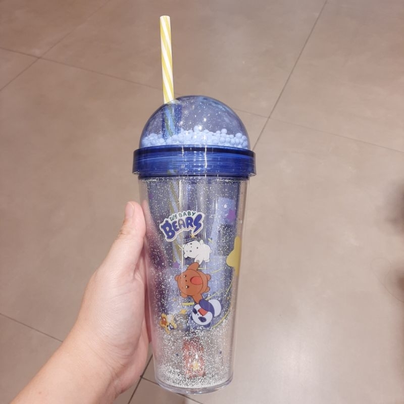botol minum bear tumbler we bare bears tumbler glitter