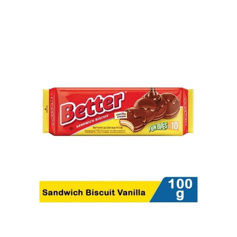 

Better Sandwich Biscuit Vanilla 100G