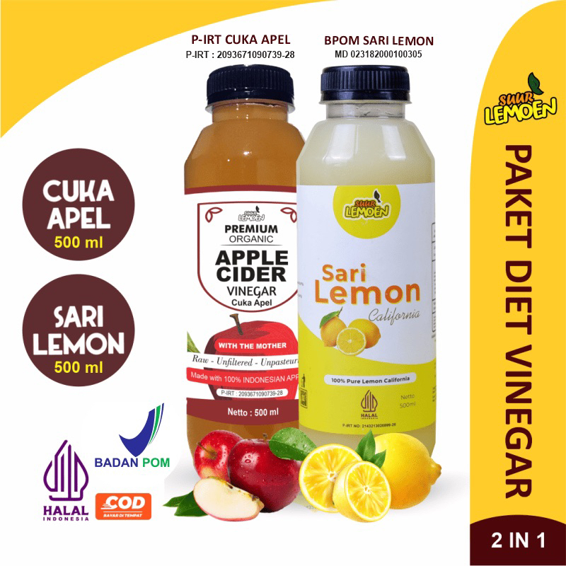 

Paket Diet Sehat Bundling Cuka Apel + Sari Lemon Murni By Suur Lemoen ID READY MAKASSAR
