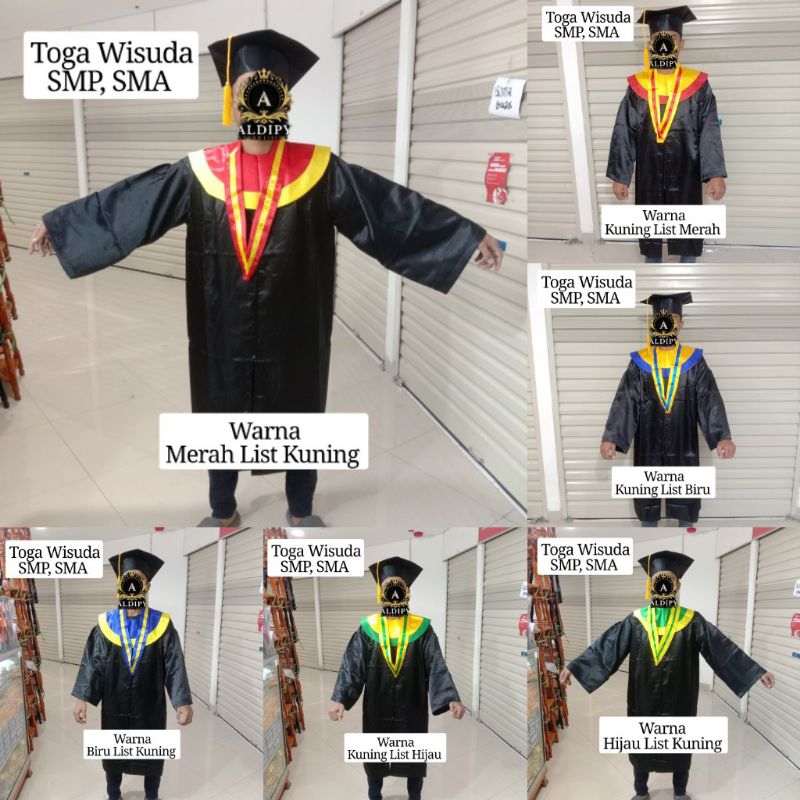 Baju Toga Wisuda SMP DAN SMA Paket Lengkap Toga Wisuda Terbaru Ready Stok Berkualitas