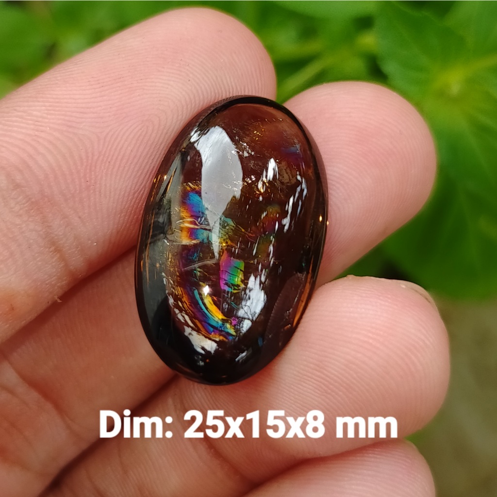 BATU KECUBUNG PELANGI HITAM NATURAL ASLI cek batu lainnya yaman api wulung opal bacan permata amethy