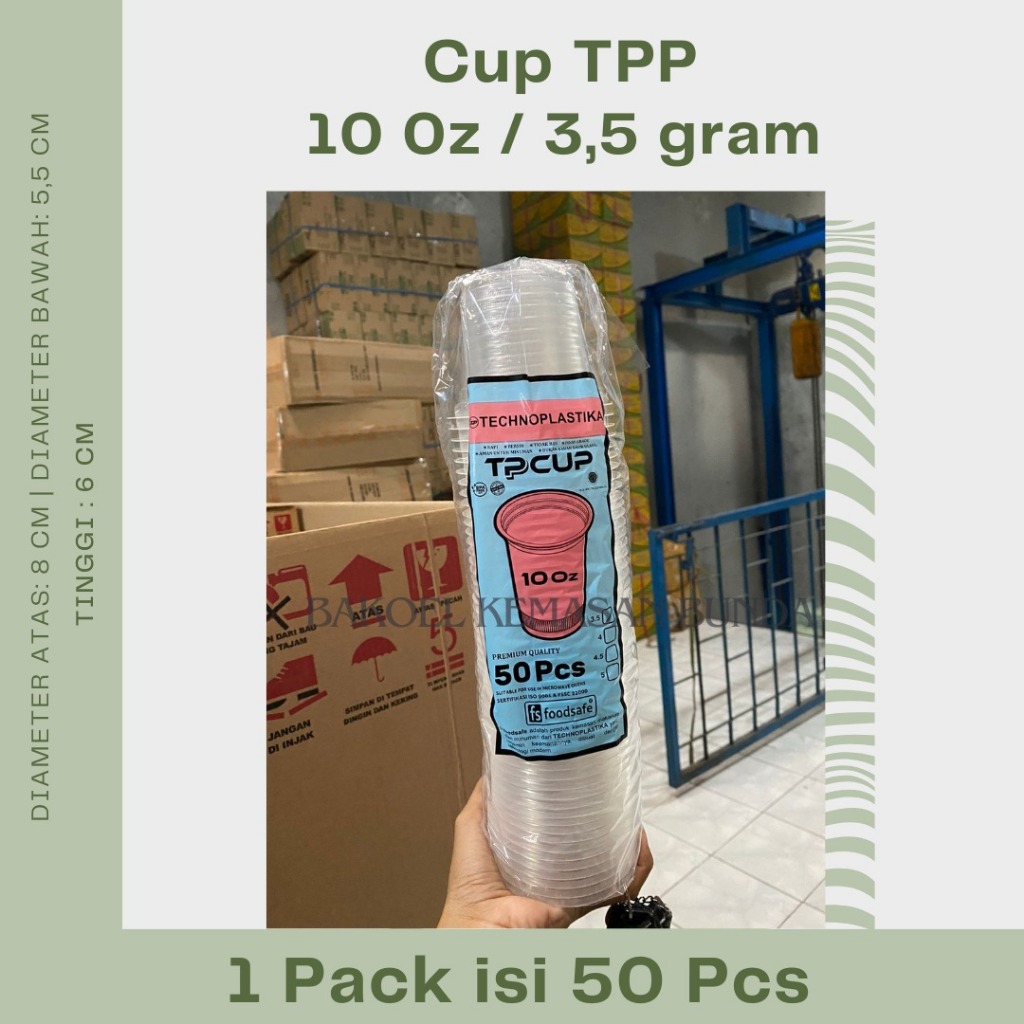 Cup 10 Oz Merk TPP | Gelas Plastik | Wadah Plastik