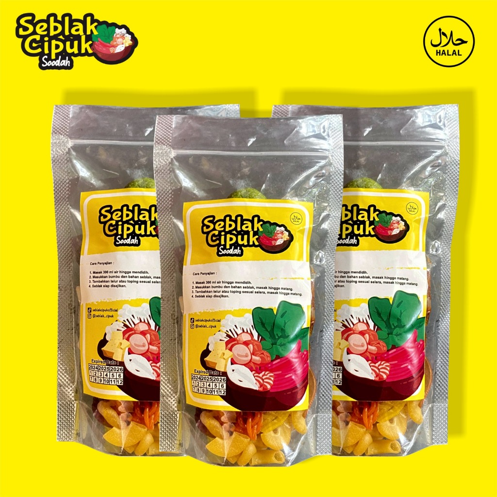 

SEBLAK CIPUK SEBLAK INSTAN KERUPUK KEMASAN POUCH SEBLAK CIPUK SOODAH