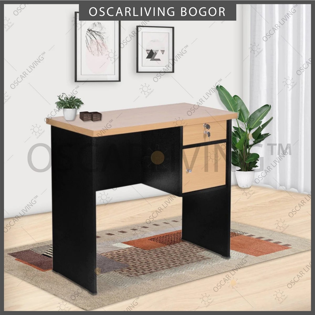 Meja Kios Meja Kasir Office Table Lunar MK 84 BEECH Grab/Gojek