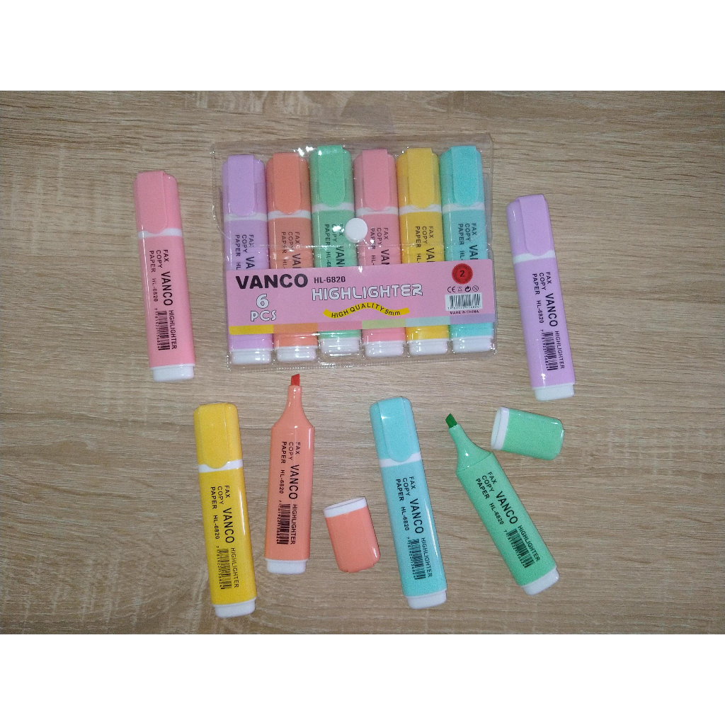 

Highlighter set HL-6820 VANCO PASTEL/Pena Sorot