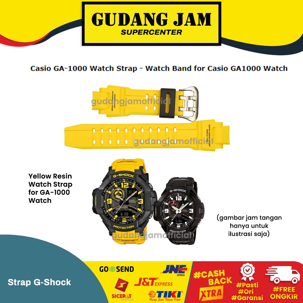 Tali Strap G-Shock GA-1000-9B GA-1000 GA1000 GA 1000 Casio Original