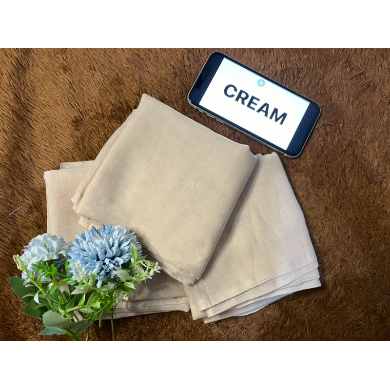 Hijab Segiempat Paris Jadul Cream
