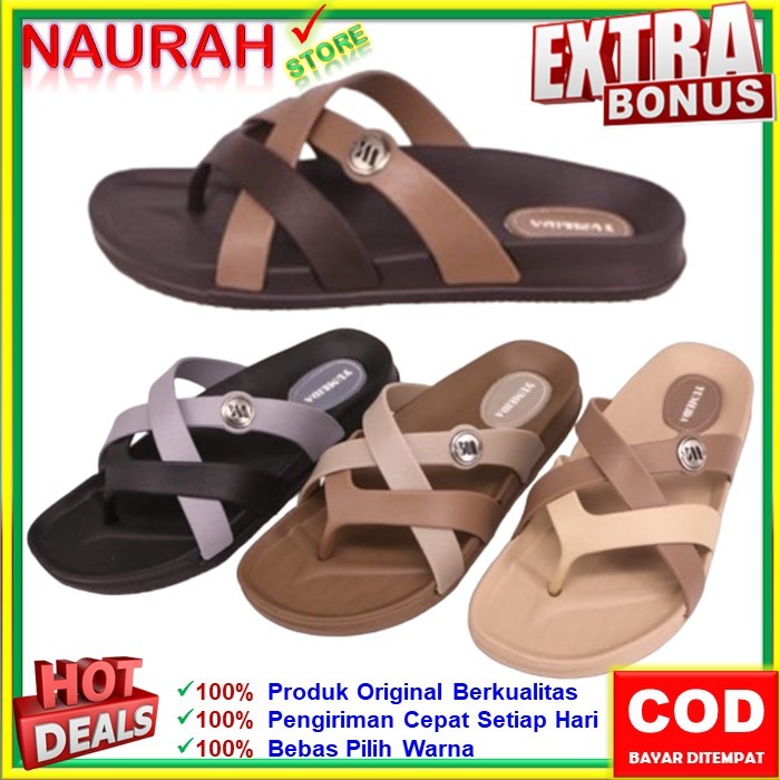 Jepit Wanita Yumeida Sandal Jepit Wanita Yumeida LD 9041 L Sendal Jepit Silang Tali Karet Jelly Empu