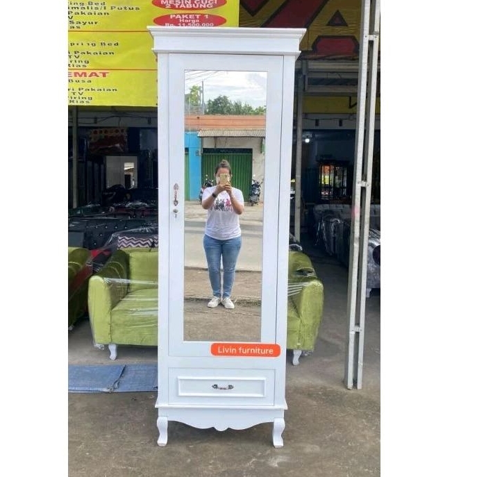 lemari pakaian 1 pintu minimalis