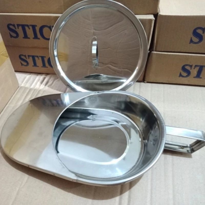 Wadah BAB Medis Stainless Stickpan Pispot Sodok