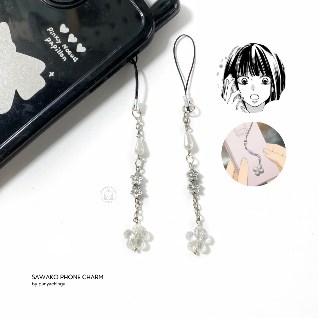 Sawako Keychain | Beads Keychain Phone Charm