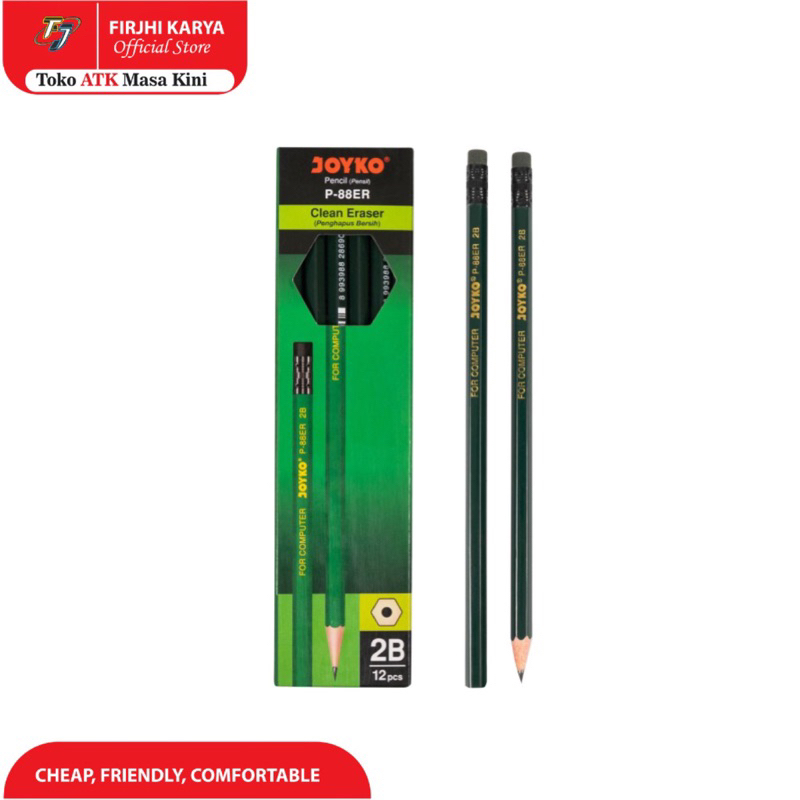 

Pensil Joyko 2B P-88ER With Eraser (Satuan)