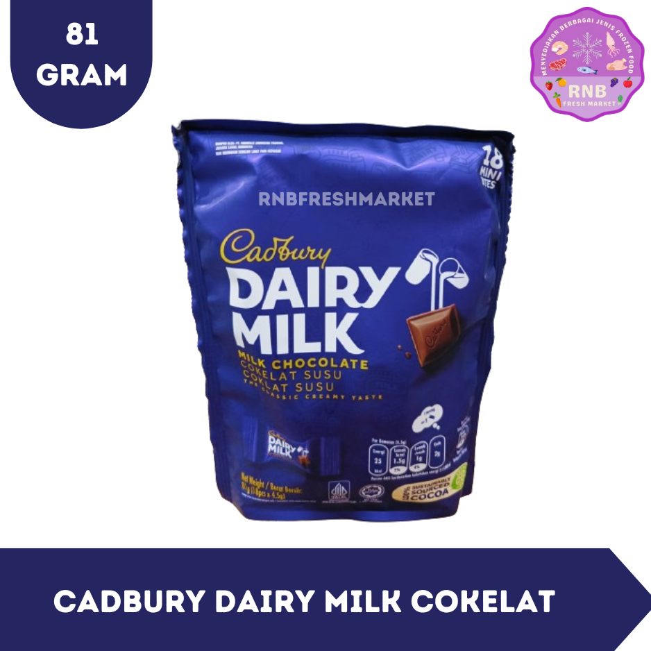 

Cadbury Dairy Milk Cokelat Netto 81 Gram