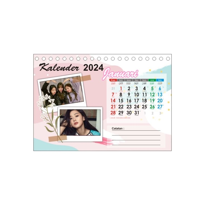 

kalender meja foto custom duduk