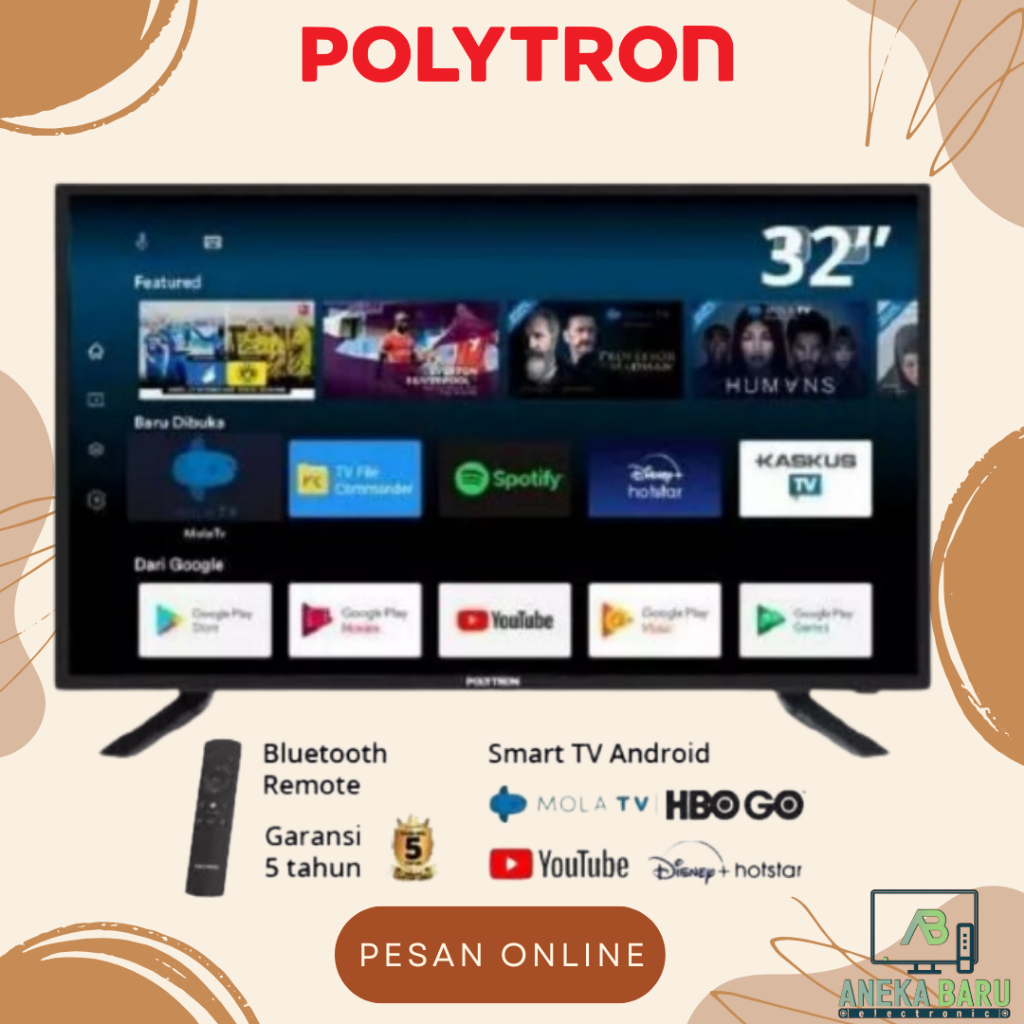 [READY & COD] Polytron LED Smart MOLA TV PLD-32AD1508 / 32AD1508 / 32 AD 1508 (32 Inch)