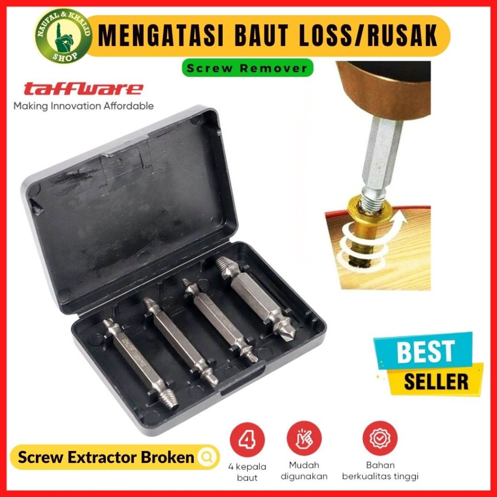 pembuka baut rusak patah screw extractor