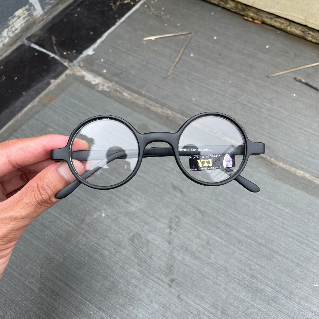 KACAMATA BULAT BOBOHO KACAMATA BULAT BENING HITAM