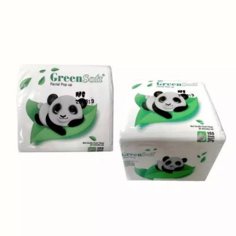 TISSUE GREEN SOFT FACIAL POP UP