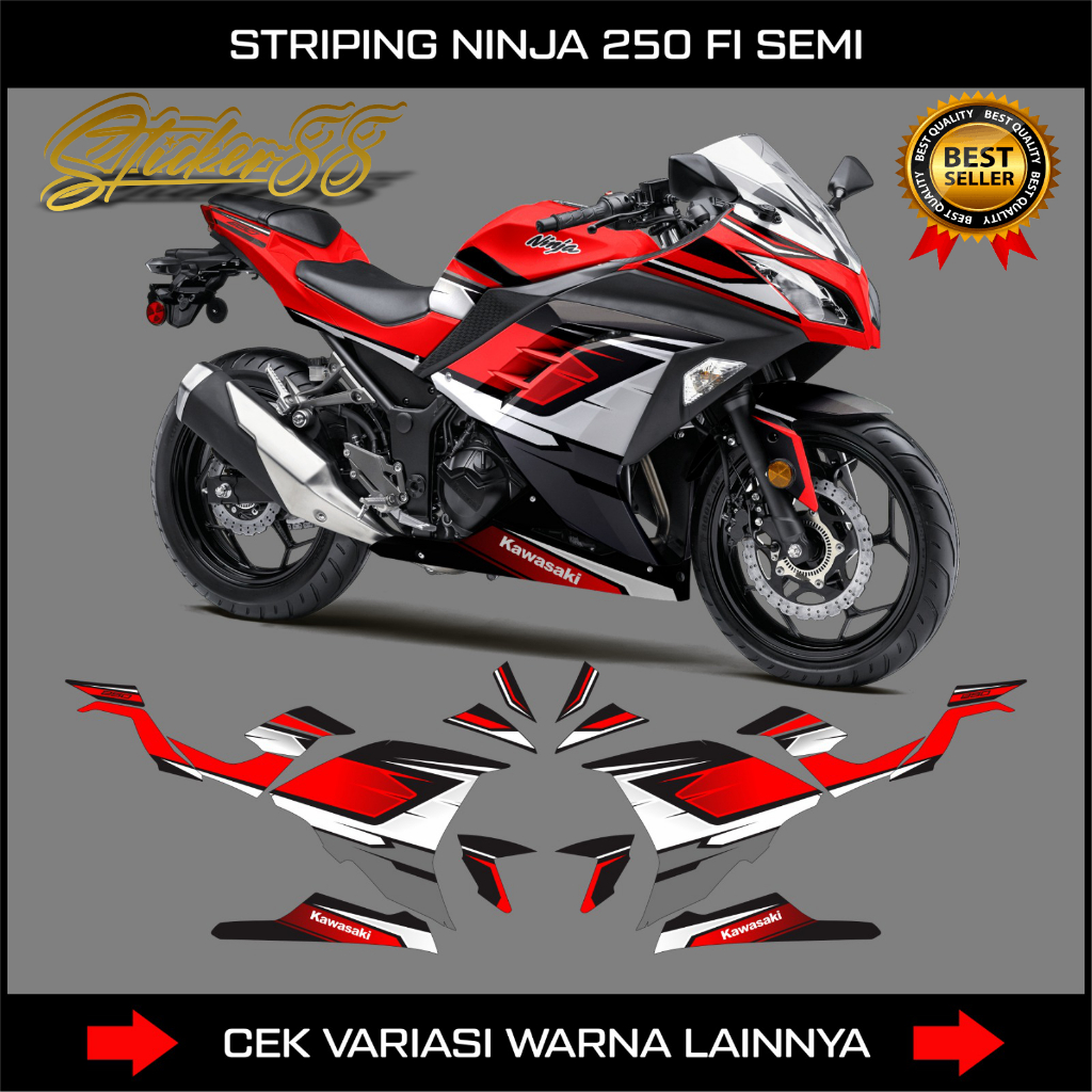 STICKER STRIPING SEMI FULL NINJA Fi 250 GRAFIS / STIKER SEMI FULL NINJA Fi GRAFIS