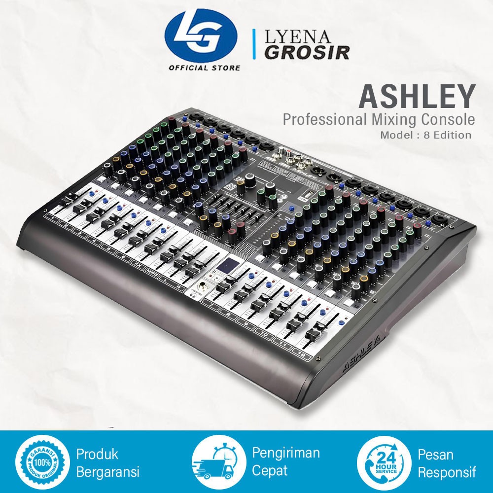 Mixer Ashley 8 Edition 8 Channel Bluetooth - USB Interface Original