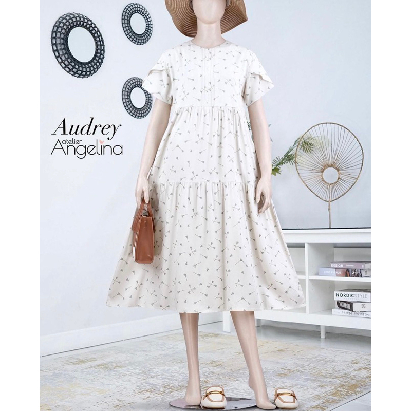 AUDREY DRESS ILALA CASHEW MILK BY ATELIER ANGELINA MARET
