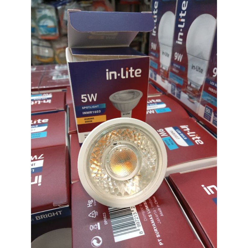 LAMPU MR16 LED IN-LITE 5 WATT 5W INMR1603 SPOT LED WARM WHITE/KUNING