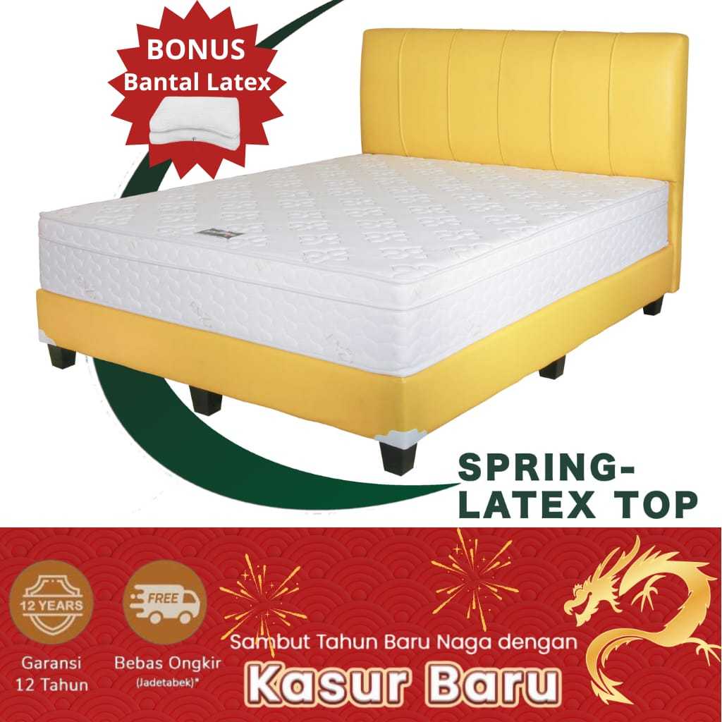 Naturatex Full Set Kasur Spring Latex Top - 33cm