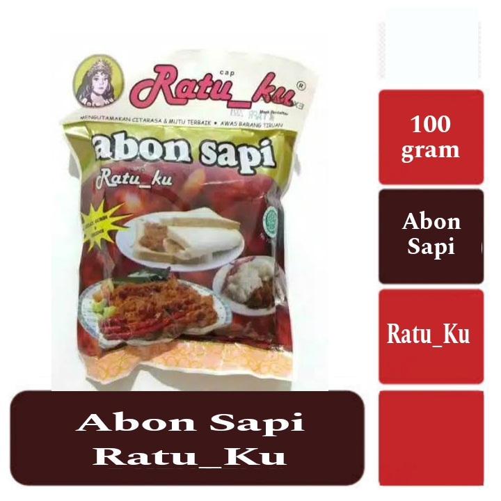 

Abon daging sapi Ratuku Ratu Ku 100gram