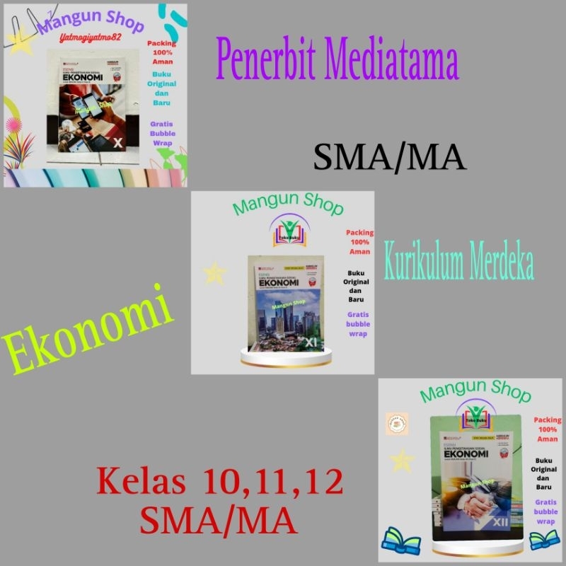 Buku Esensi IPS  Ekonomi  Kelas 10,11,12 SMA Kurikulum Merdeka Mediatama