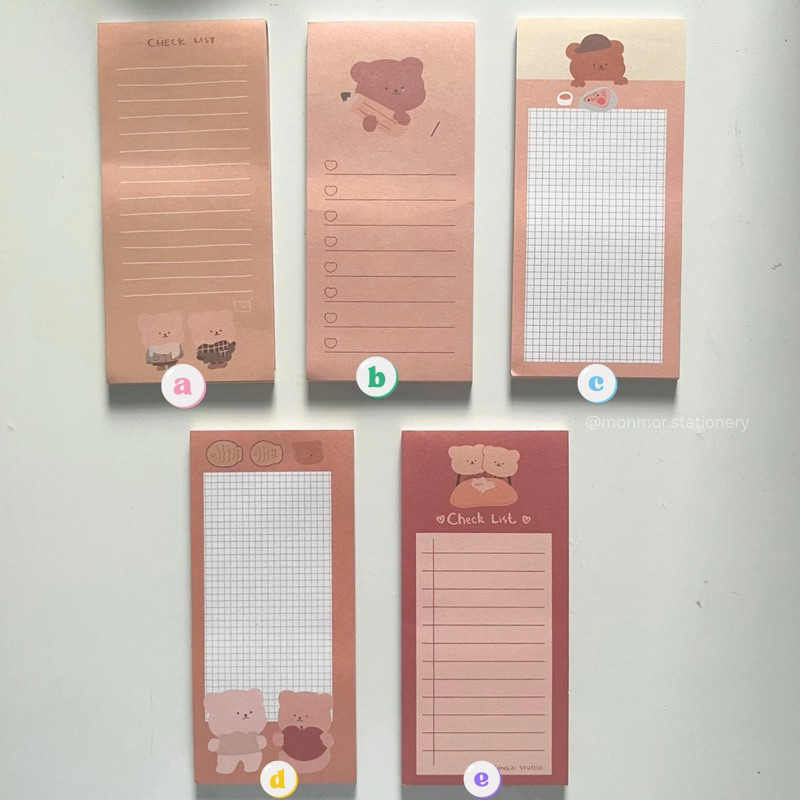 

MonMor | memopad bear long