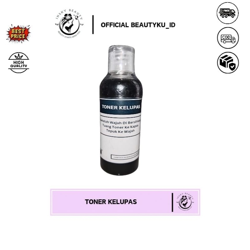 Toner Kelupas Wajah Glowing Putih Cepat Ori Viral tiktok , Toner Pengelupasan Premium, Mengatasi fle
