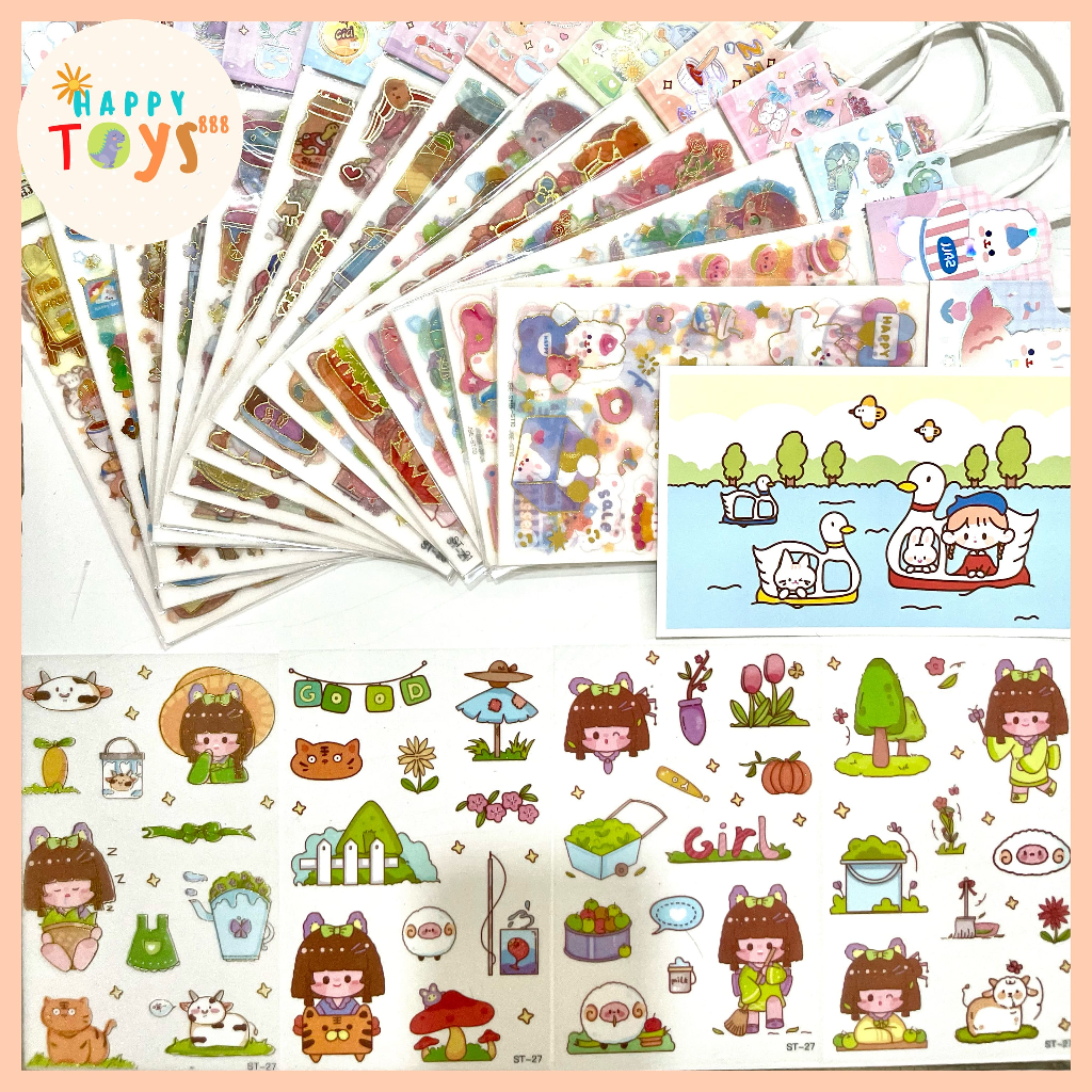 

HAPPYTOYS.888 #C50 MAINAN STICKER ANAK 1 PACK ISI 4 LEMBAR DAN 1 KARTU UCAPAN DENGAN MOTIF YANG BERBEDA/STICKER ANAK/STIKER MOTIF KARTUN