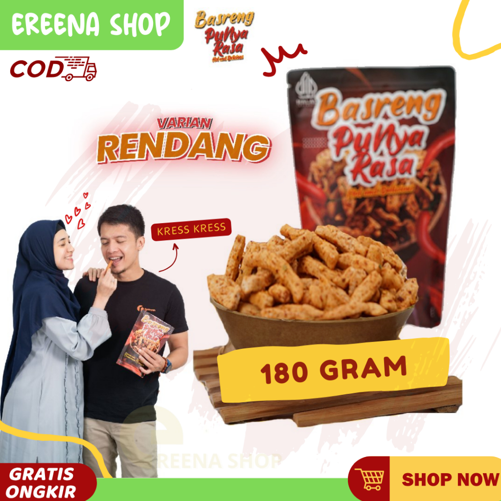 

Basreng Punya Rasa Cemilan Keripik Rasa Rendang Cocok Untuk Snack dan Lauk Makan Bumbu Melimpah