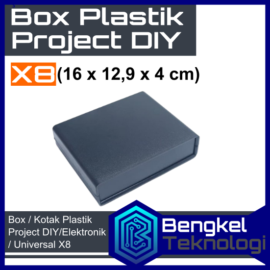 Box Project Elektronik Kotak Plastik Hitam DIY X8